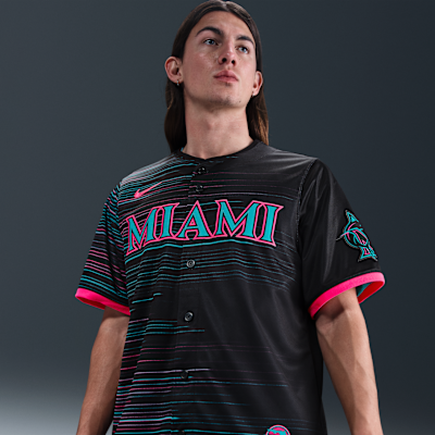 【新品】Marlins 公式ユニフォーム Miami Marlins City Connect Men's Nike Dri-FIT ADV MLB Limited